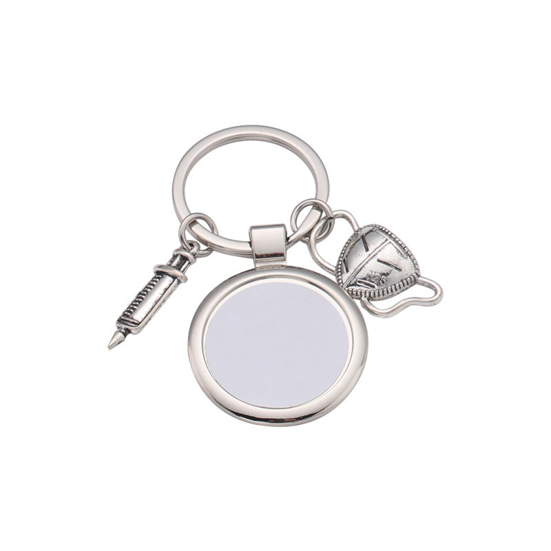 2024 New Sublimation blank Nurse key chains with inserts