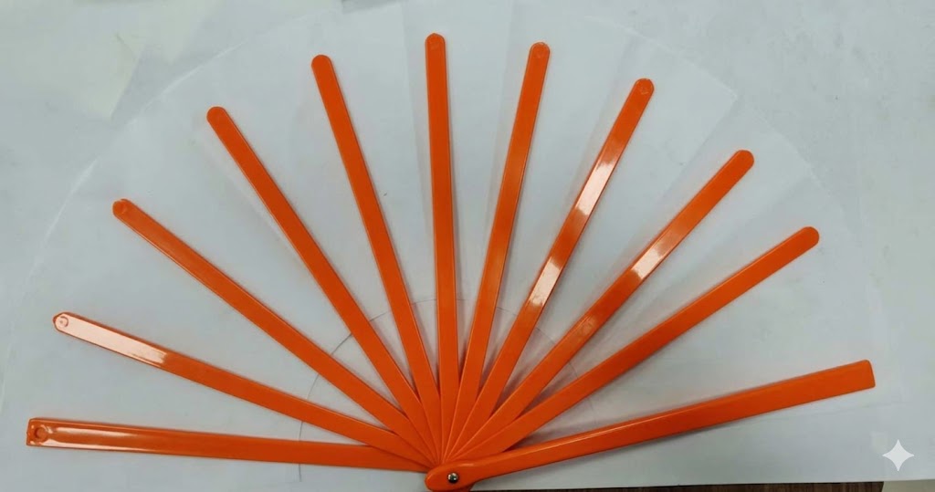 Bulk in stock Sublimation Foldable plastic clack fans  in 9 colors sticks Fast Shipping Worldwide