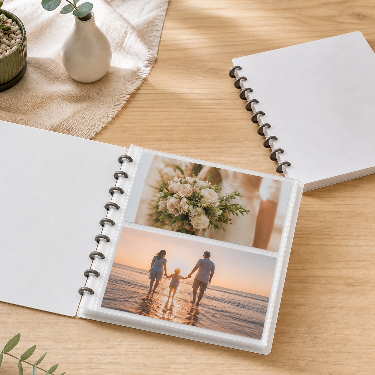 Personalized PET photo album for wedding family and travel memories