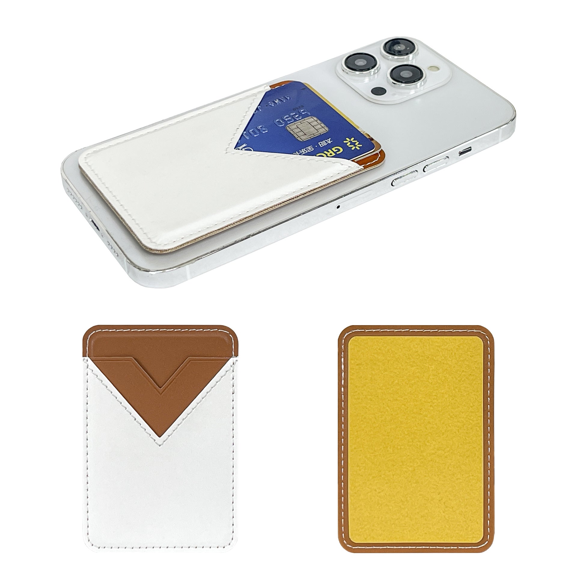 Sublimation blank PU leather phone card holder
