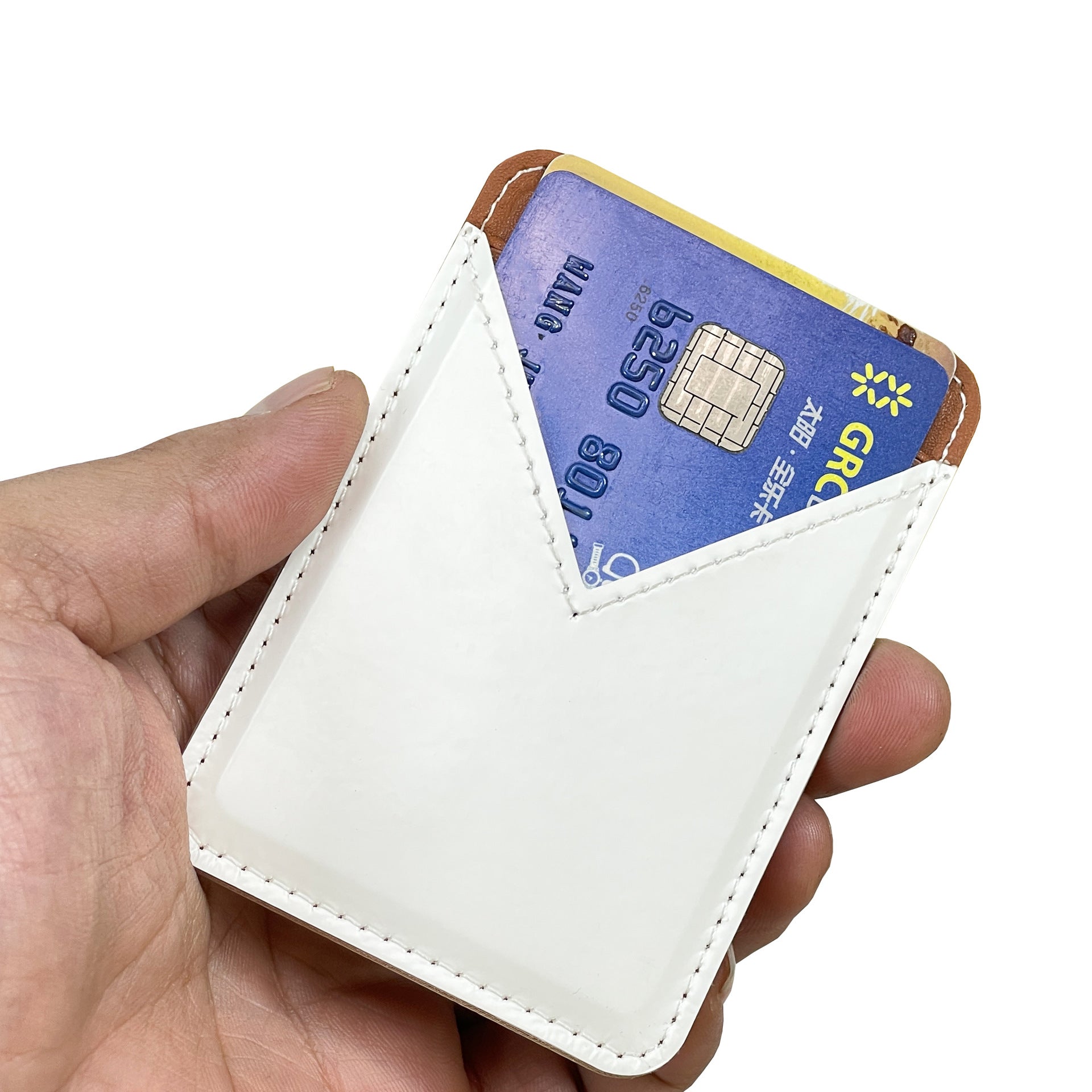 Sublimation blank PU leather phone card holder
