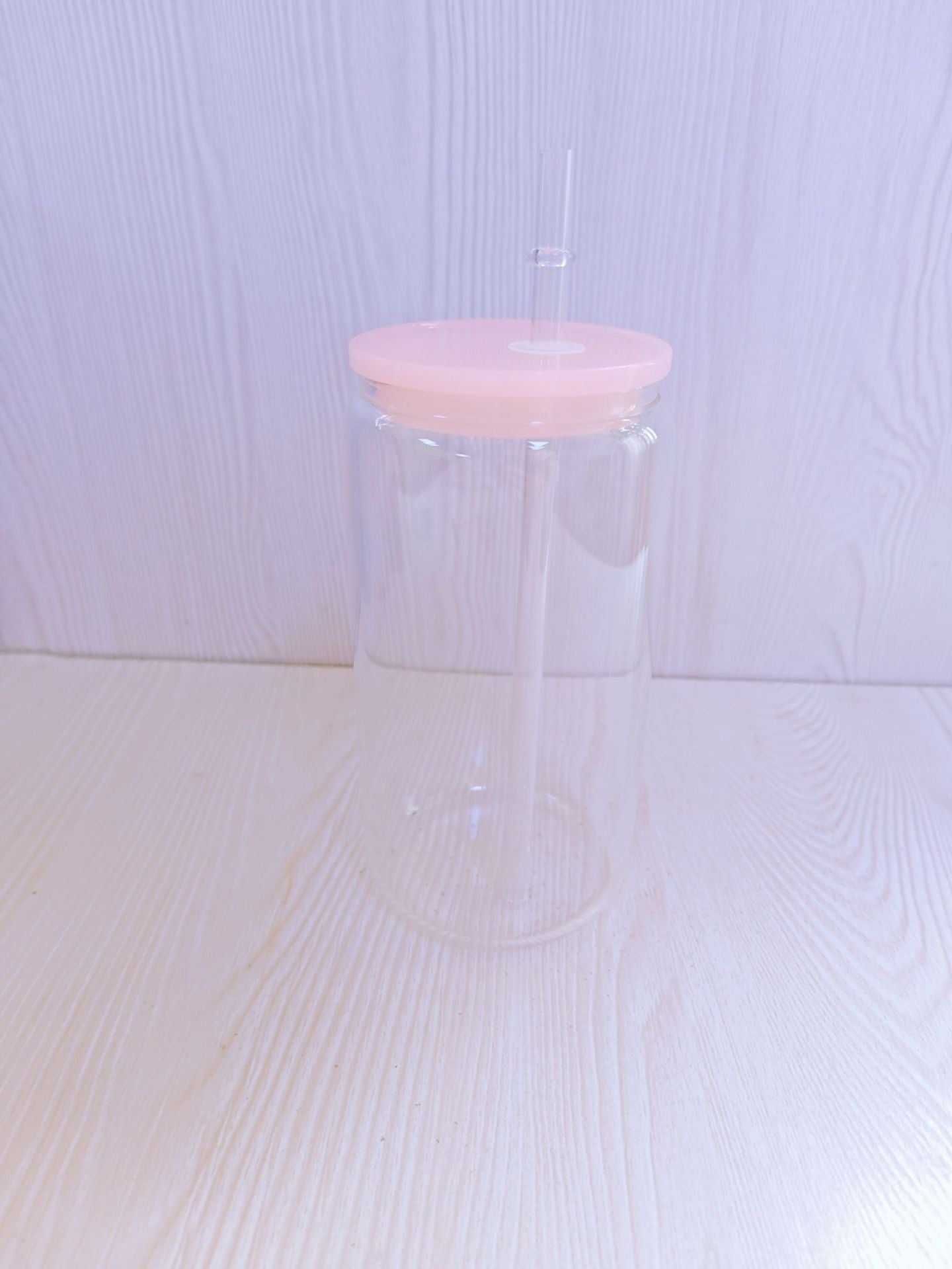 16oz clear glass mason can with color lid for sublimation in 5 colors