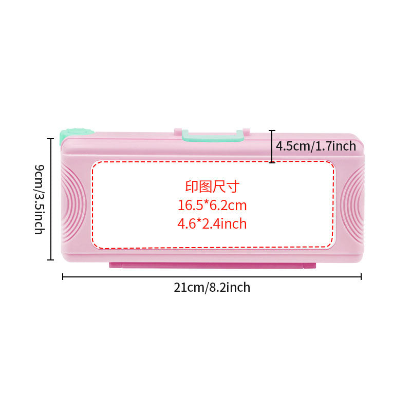 2025 New Sublimation blank double layer pencil box luggage box design
