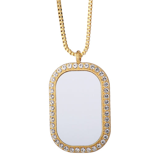 Sublimation blank Necklace rectangle /wings/hearts with inserts