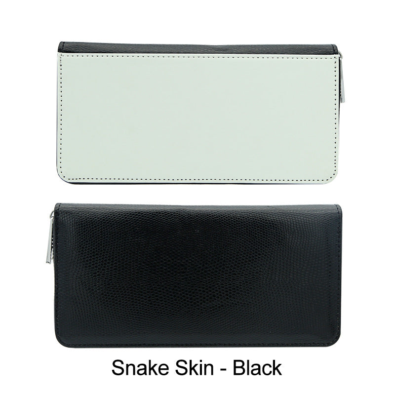 Sublimation Blank PU Leather long Purse/wallet Lichee Pattern/crocodile skin/snake skin for wholesaler only