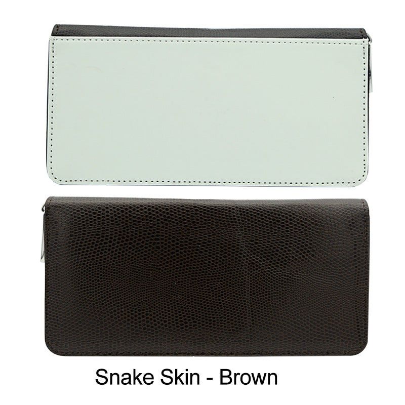 Sublimation Blank PU Leather long Purse/wallet Lichee Pattern/crocodile skin/snake skin for wholesaler only