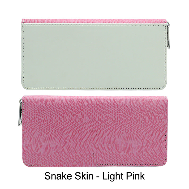 Sublimation Blank PU Leather long Purse/wallet Lichee Pattern/crocodile skin/snake skin for wholesaler only