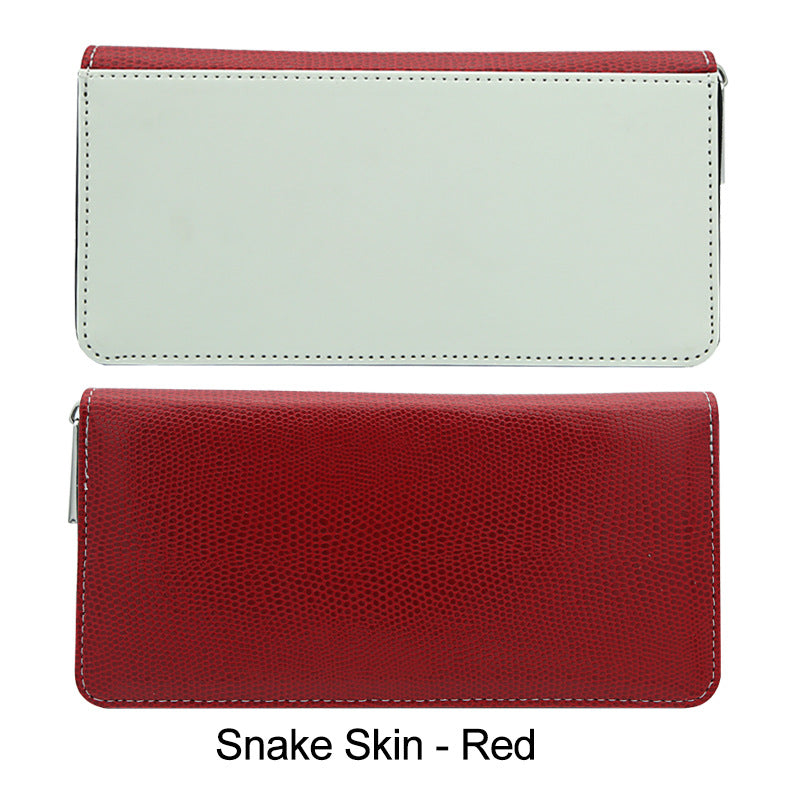 Sublimation Blank PU Leather long Purse/wallet Lichee Pattern/crocodile skin/snake skin for wholesaler only