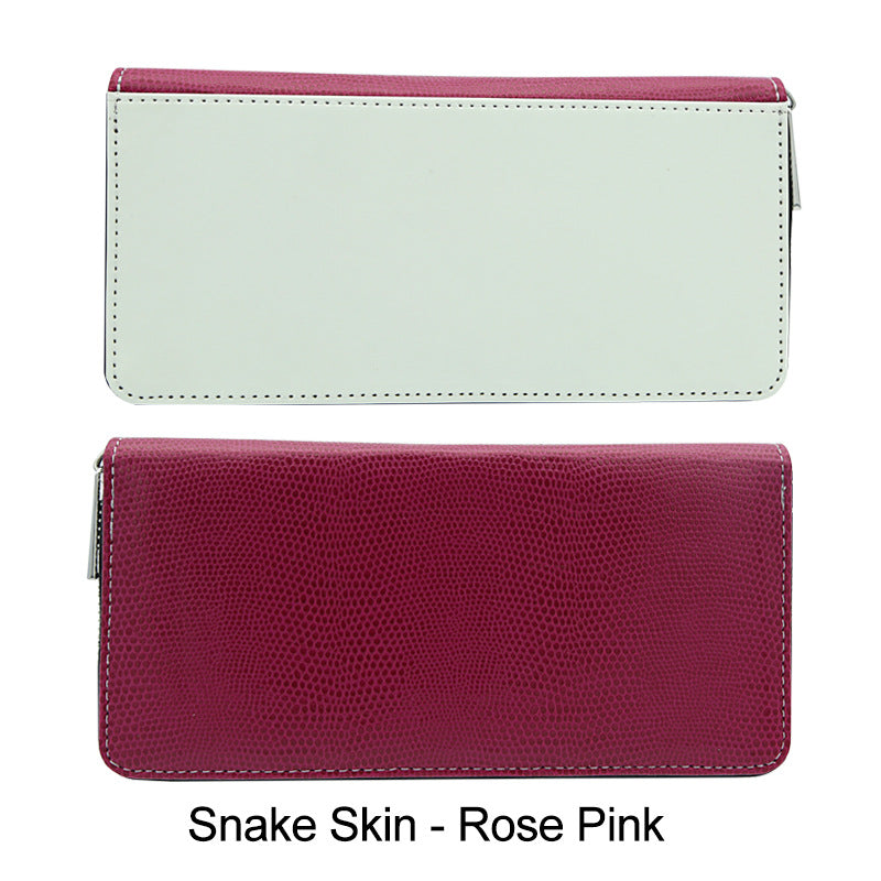 Sublimation Blank PU Leather long Purse/wallet Lichee Pattern/crocodile skin/snake skin for wholesaler only