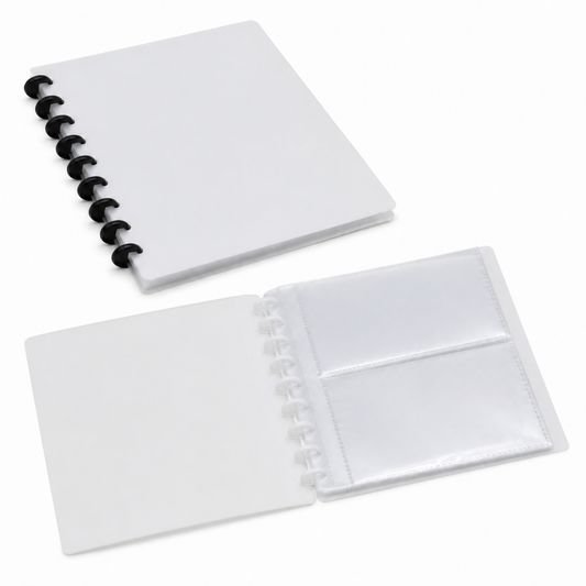 Blank PET sublimation photo album with black and clear disc fasteners