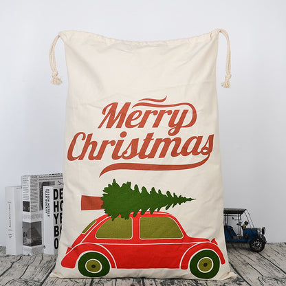 Printed Santa Sacks Big 50x70cm cotton thick material