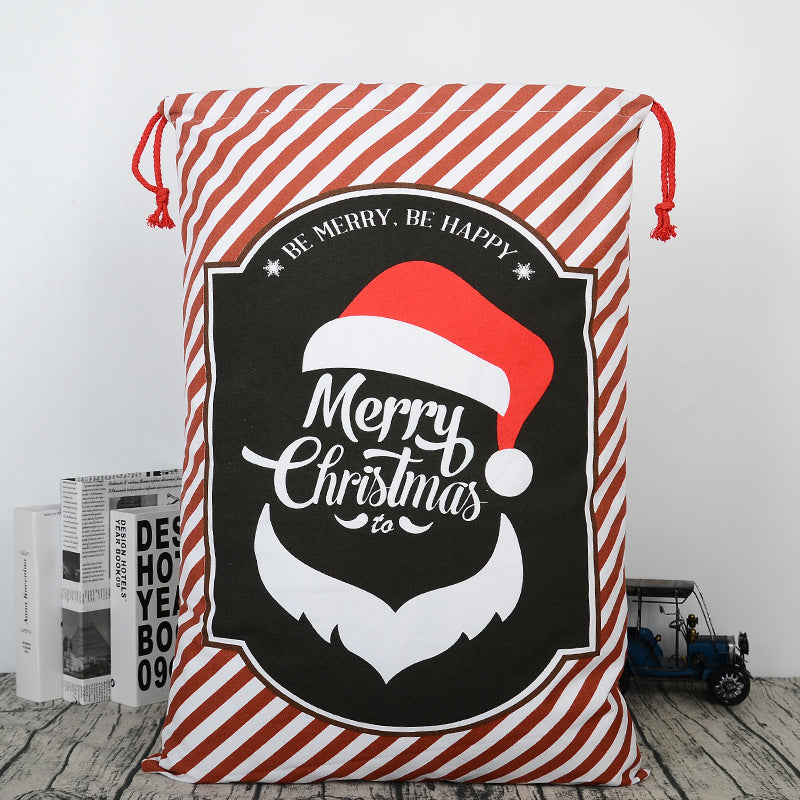 Printed Santa Sacks Big 50x70cm cotton thick material