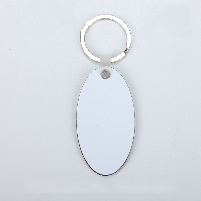 Sublimation Sing side/ double Side  Printable Mdf Key Chains with plastic connector and Rings - SP Sublimation