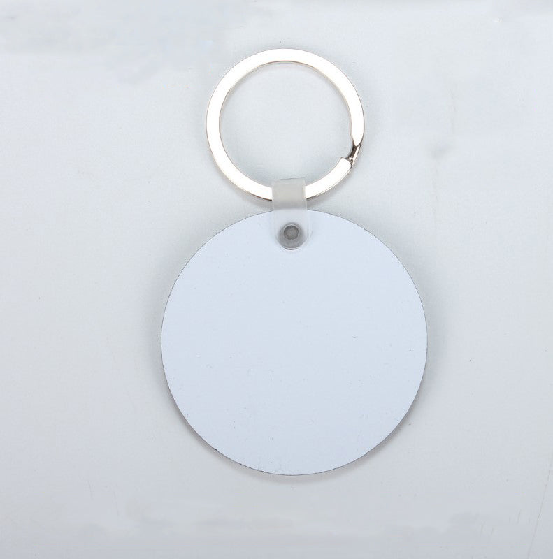 Sublimation Sing side/ double Side  Printable Mdf Key Chains with plastic connector and Rings - SP Sublimation