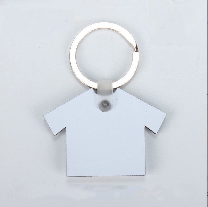 Sublimation Sing side/ double Side  Printable Mdf Key Chains with plastic connector and Rings - SP Sublimation