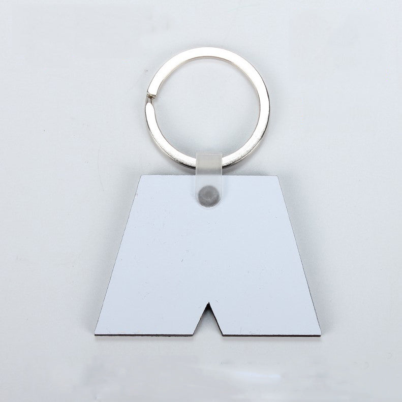 Sublimation Sing side/ double Side  Printable Mdf Key Chains with plastic connector and Rings - SP Sublimation