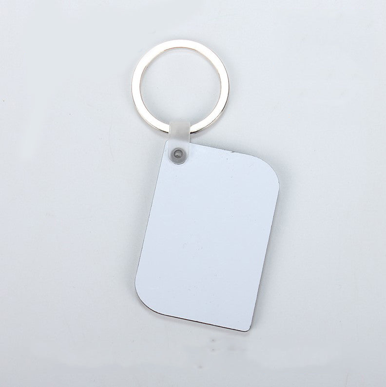 Sublimation Sing side/ double Side  Printable Mdf Key Chains with plastic connector and Rings - SP Sublimation