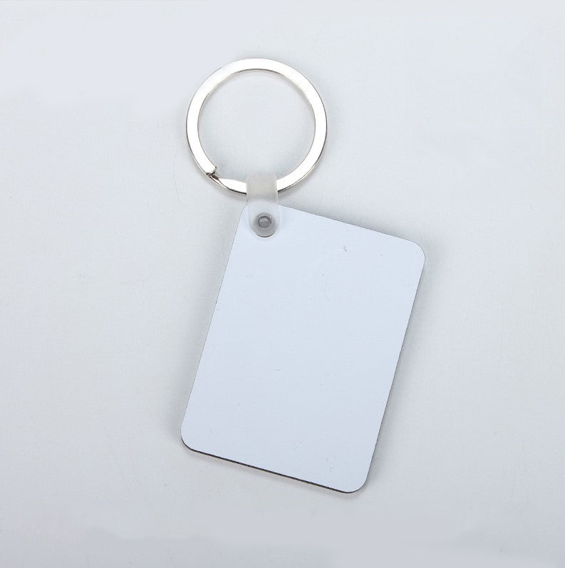 Sublimation Sing side/ double Side  Printable Mdf Key Chains with plastic connector and Rings - SP Sublimation