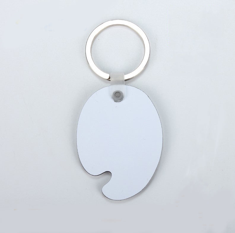 Sublimation Sing side/ double Side  Printable Mdf Key Chains with plastic connector and Rings - SP Sublimation