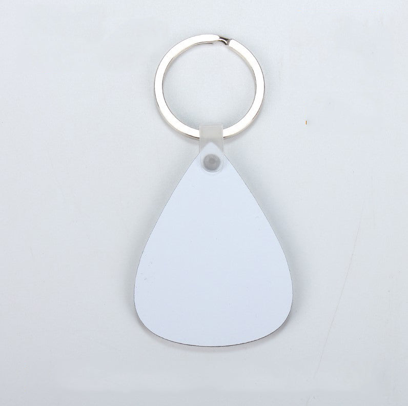 Sublimation Sing side/ double Side  Printable Mdf Key Chains with plastic connector and Rings - SP Sublimation