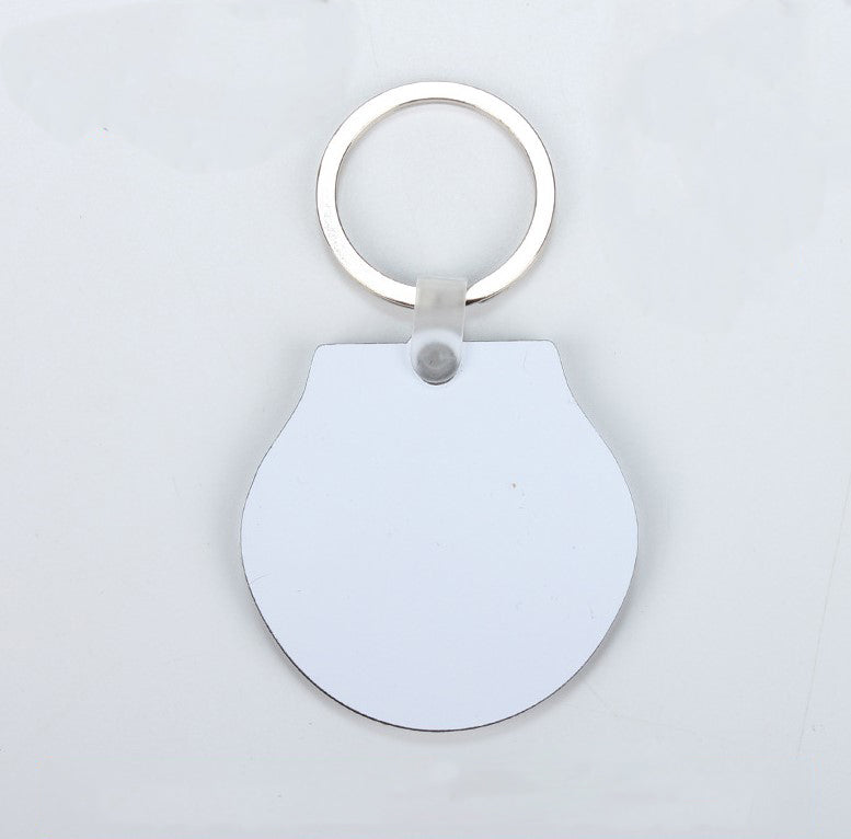 Sublimation Sing side/ double Side  Printable Mdf Key Chains with plastic connector and Rings - SP Sublimation