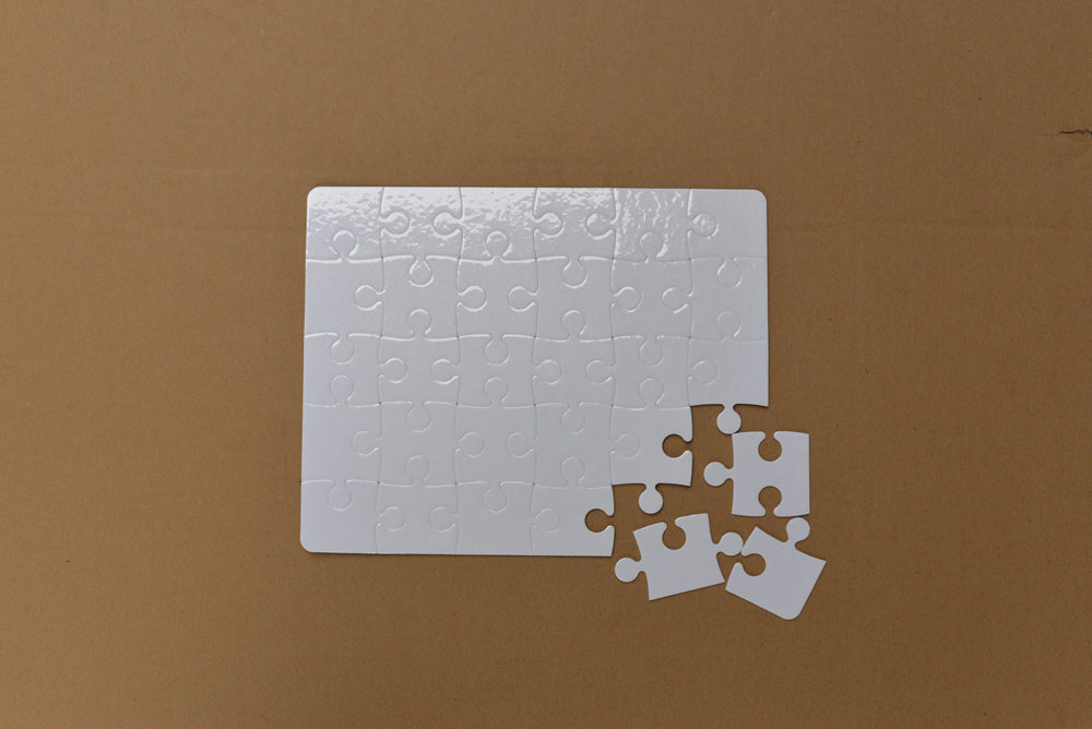 Sublimation  Blank  Paper Puzzle in different designs rectangle Pure White/Pearl White - SP Sublimation