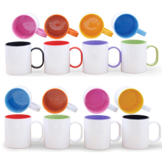 11oz inner color handle color polymer mugs for sublimation - SP Sublimation