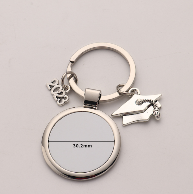 Graduation Sublimation Blanks Metal Blank Keychain Graduation diy Gift Keychain - SP Sublimation