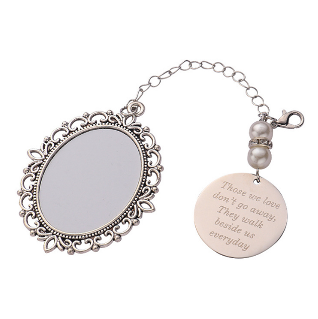 Memorial Photo Charm with Custom Laser Engraving Text - SP Sublimation