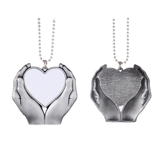 car hanger sublimation blanks hand on heart charm - SP Sublimation