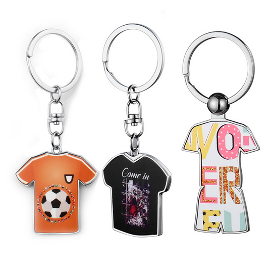 Sublimation  Blank T Shirt Shapes Key Chains with inserts - SP Sublimation