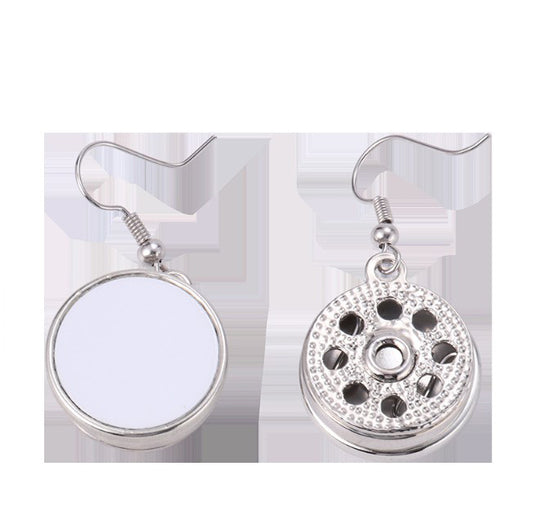 Sublimation blank Noosa snap button ear rings - SP Sublimation