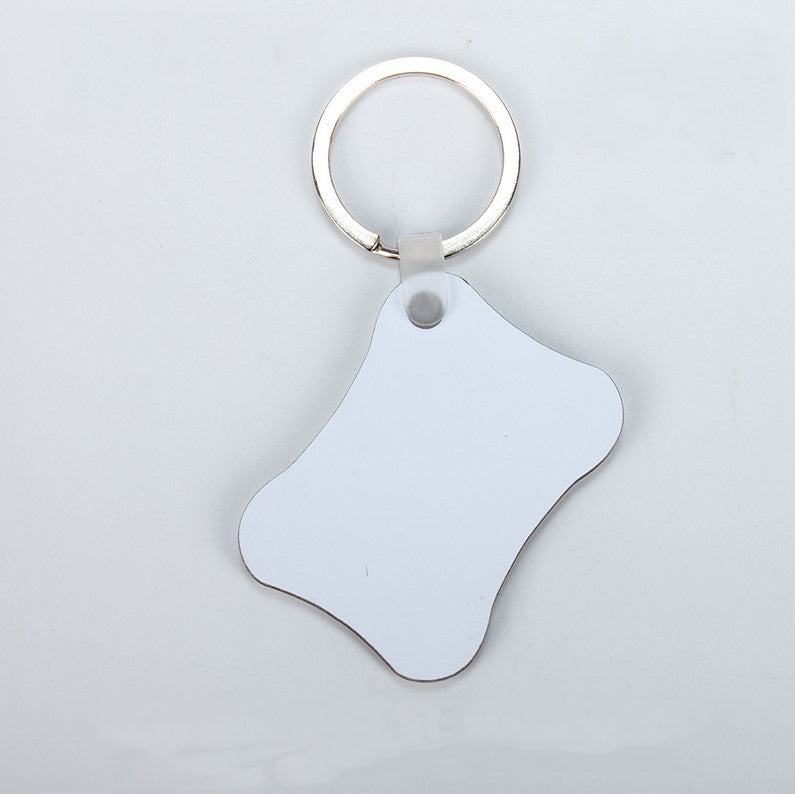 Sublimation Sing side/ double Side  Printable Mdf Key Chains with plastic connector and Rings - SP Sublimation