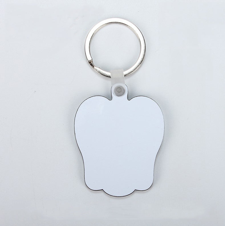 Sublimation Sing side/ double Side  Printable Mdf Key Chains with plastic connector and Rings - SP Sublimation