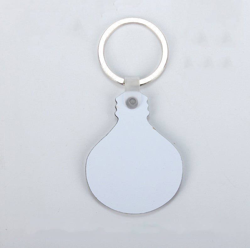 Sublimation Sing side/ double Side  Printable Mdf Key Chains with plastic connector and Rings - SP Sublimation