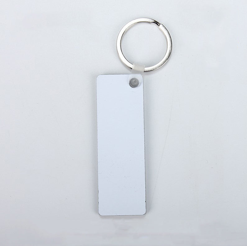 Sublimation Sing side/ double Side  Printable Mdf Key Chains with plastic connector and Rings - SP Sublimation