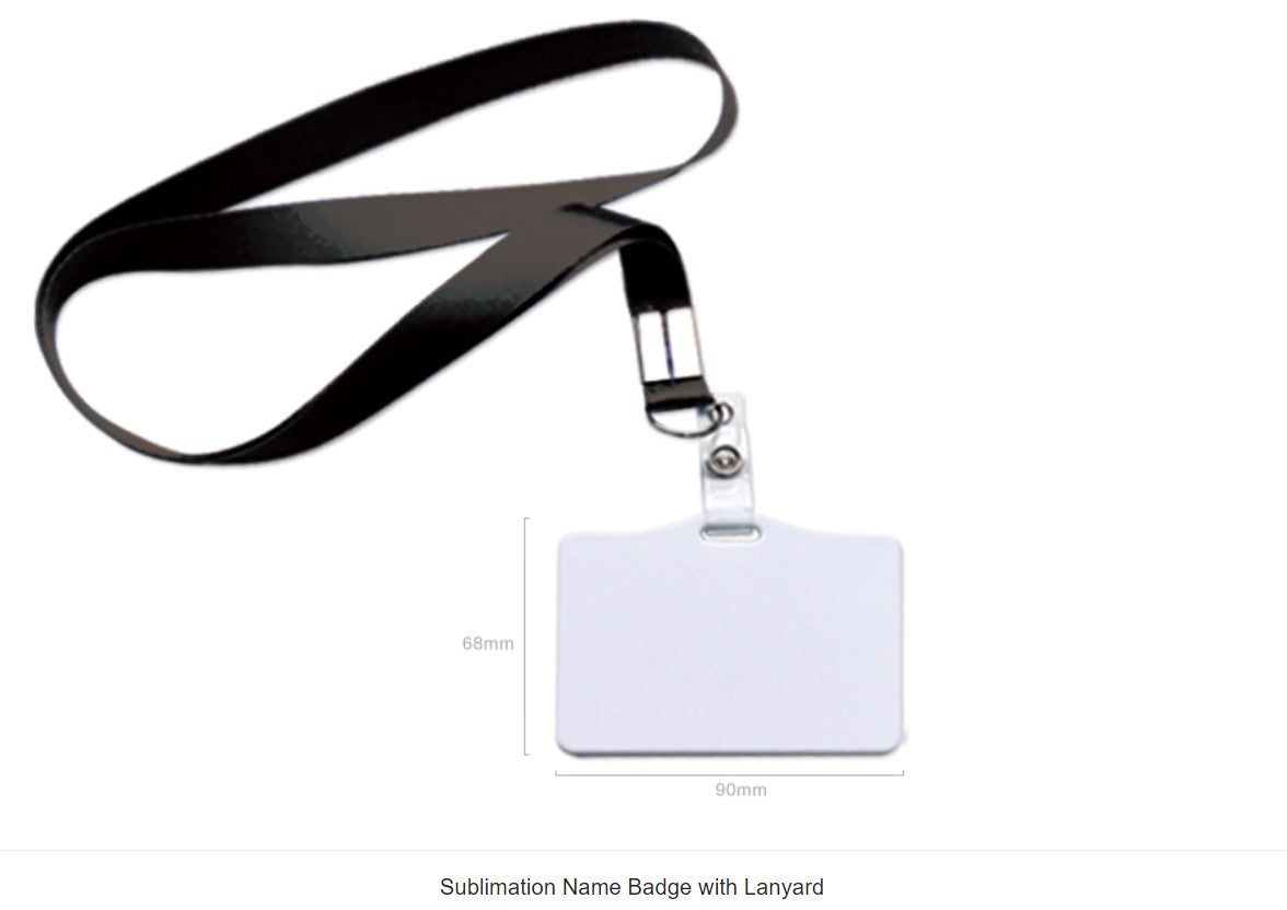 Sublimation Name Badge with Lanyard - SP Sublimation