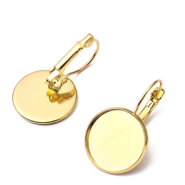 Sublimation Blank Gold Color Ear Rings with Alu Insert,Clamp ones - SP Sublimation