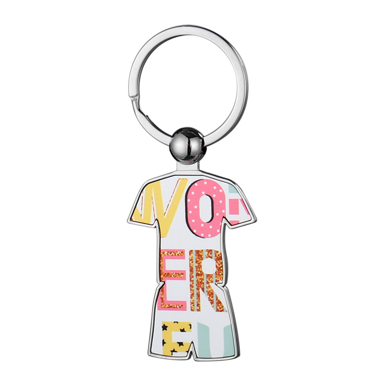 Sublimation  Blank T Shirt Shapes Key Chains with inserts - SP Sublimation