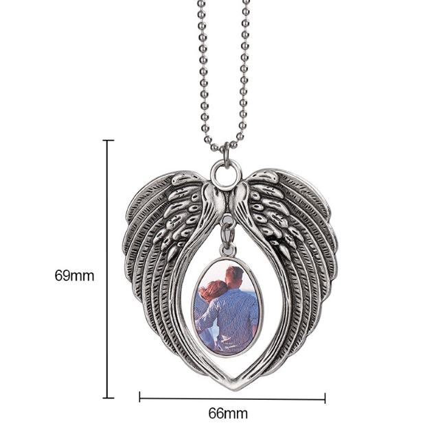 sublimation blank Christmas Ornament Angel wings Car Hanging Pendant - SP Sublimation