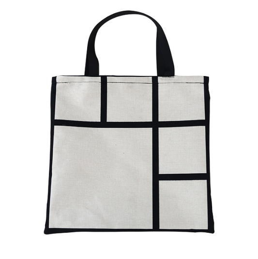 Linen Sublimation Blank 6 panels tote bag for shopping - SP Sublimation