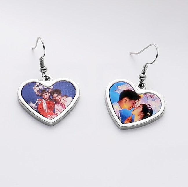 Sublimation Blank ear Rings in 4 designs with alu insert - SP Sublimation