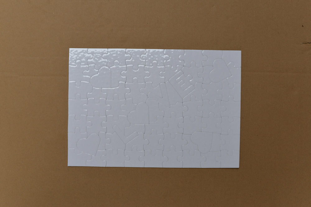 Sublimation  Blank  Paper Puzzle in different designs rectangle Pure White/Pearl White - SP Sublimation