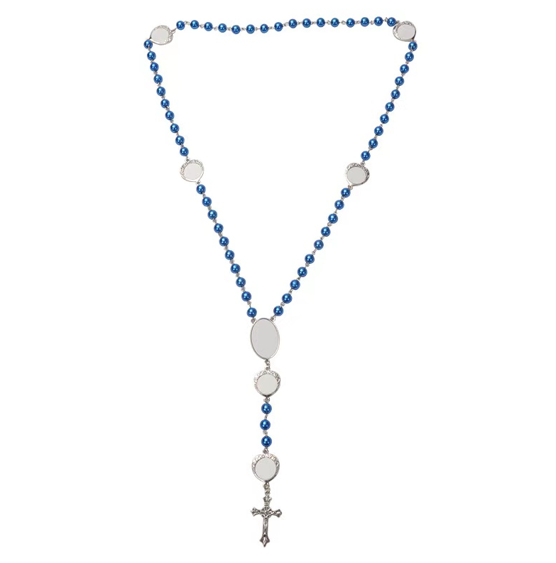 1pcs Sublimation Blank Rosaries Sublimation Prayer Beads Necklace
