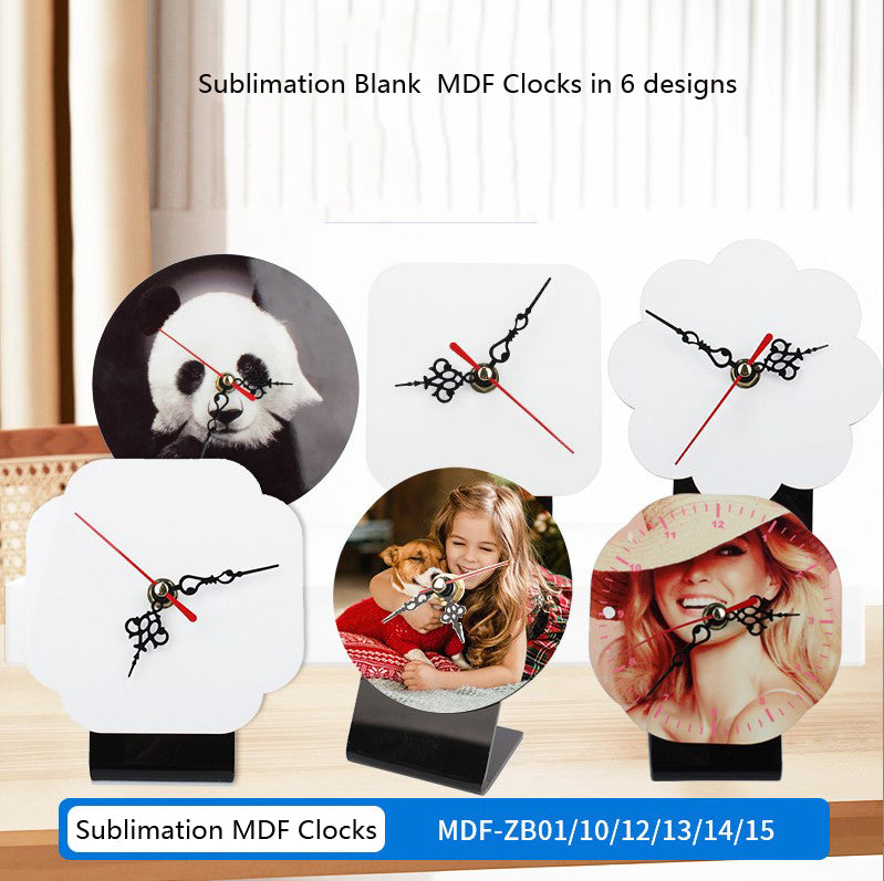 Sublimation Blank MDF Clocks in 6 Designs - SP Sublimation