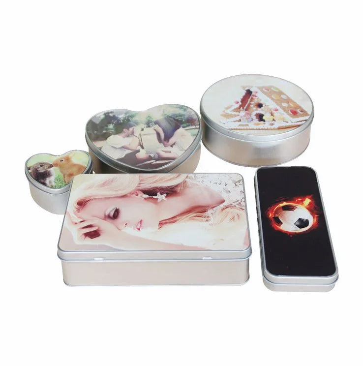 Sublimation Blank Tin Box With Alu Inserts in 5 Designs SP Sublimation Sublimation blank tin box with alu inserts in 5 designs sp sublimation