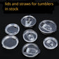 Transparent Lid for Tumblers 12oz 15oz 20oz 30oz - Leakproof Seal, Straw Friendly